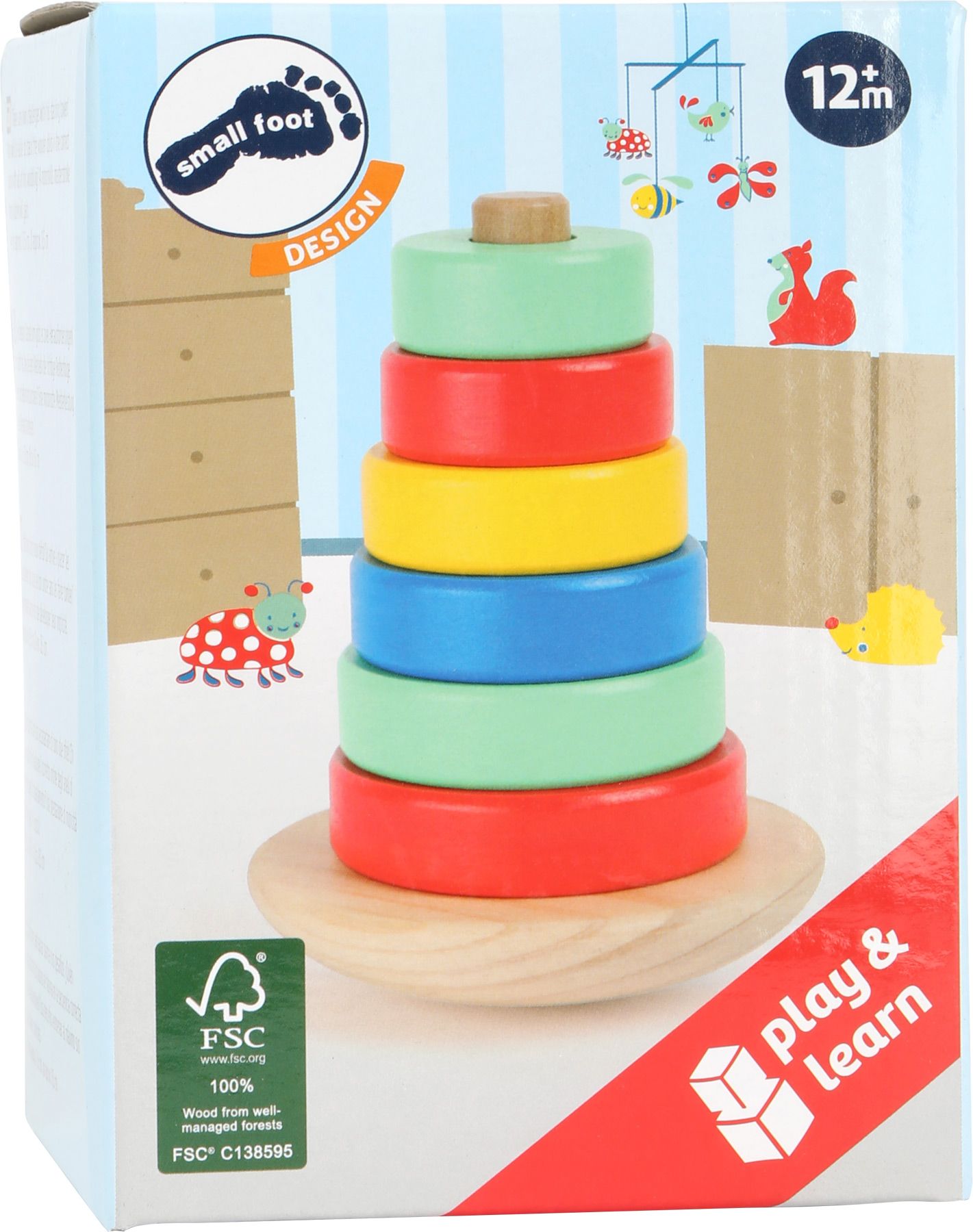 Tour à empiler LE12946, Legler, jouets en bois dès 1 an
