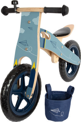 Draisienne Bleu - Motif Avion de Papier - Legler