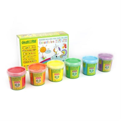 peinture aux doigts 6 couleurs, okonorm, nawaro