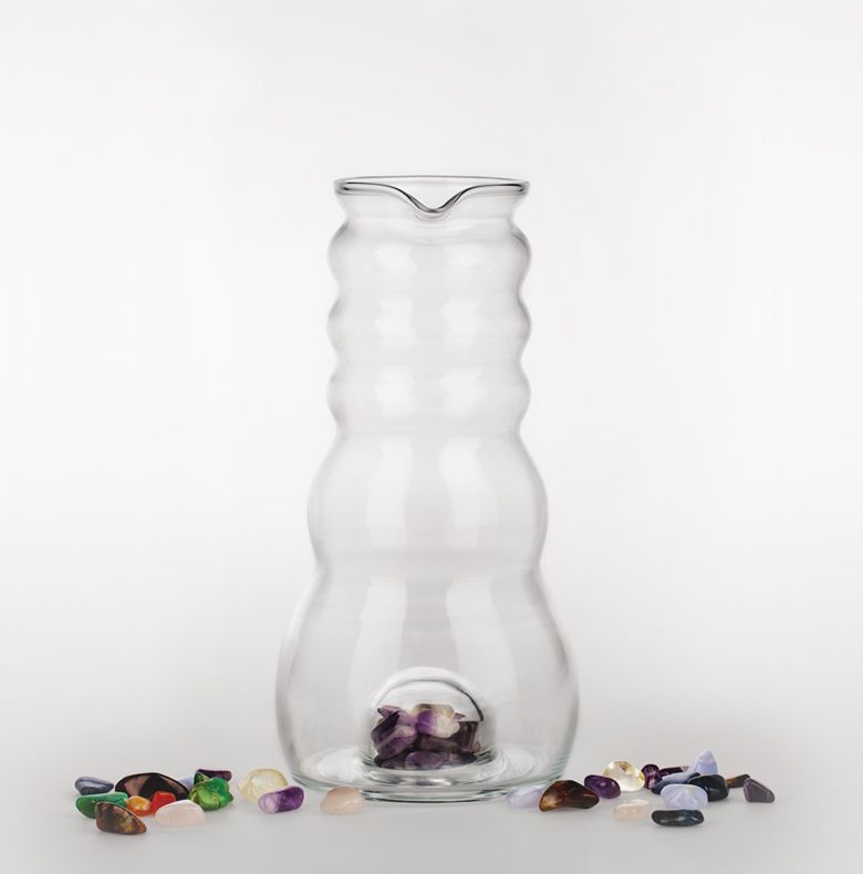 Carafe CADUS broc avec cristaux - 1L - Nature and Design - Bouchon cassé