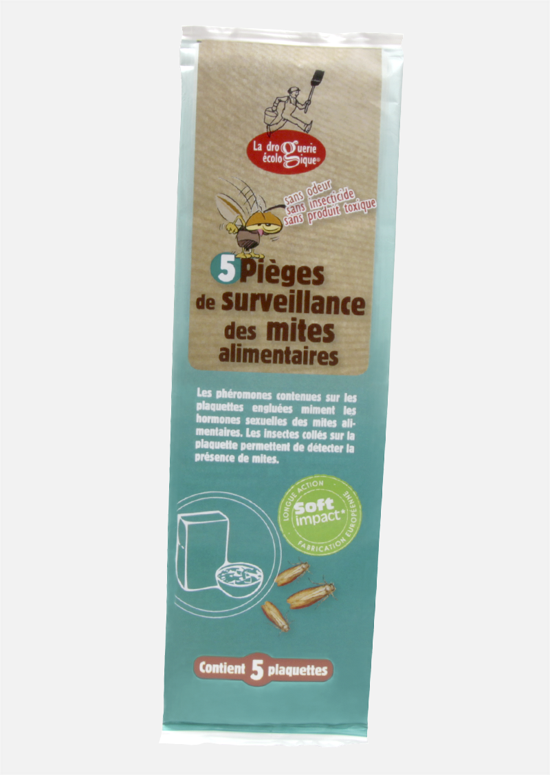 piège de contrôle pour mites alimentaires, paquet de 5 pièges écologiques, La Droguerie écologique