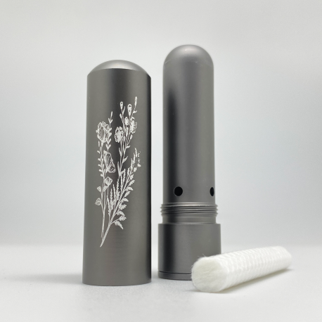 Inhalateur d'huile essentielle en aluminium et mèche coton - Innobiz