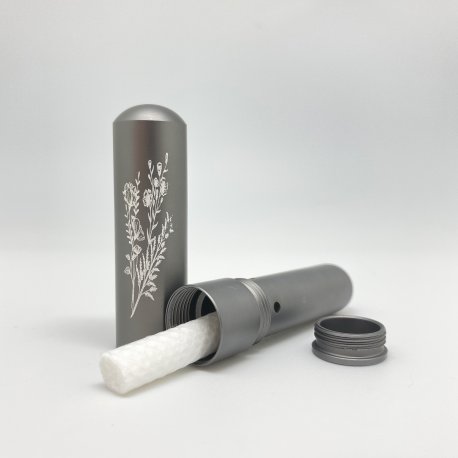 Inhalateur d'huile essentielle en aluminium et mèche coton - Innobiz