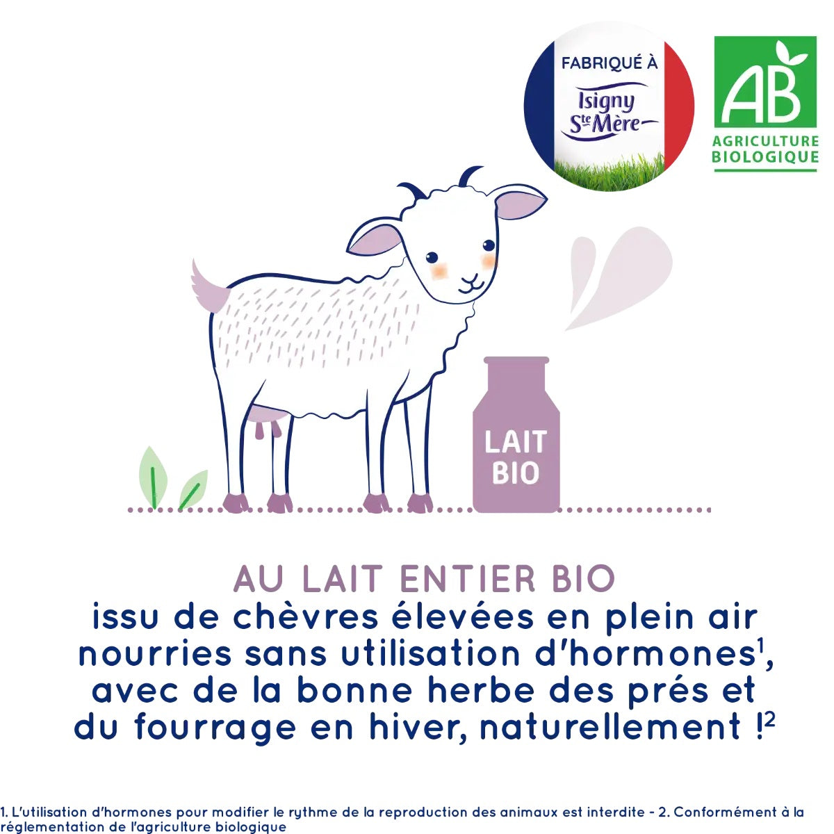 Lait infantile bio au lait de chèvre - 2ème age - 6/12 mois / Biostime