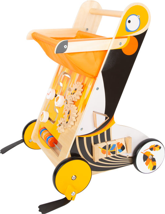 Chariot de marche Toucan pour jouer et tout transporter! Legler