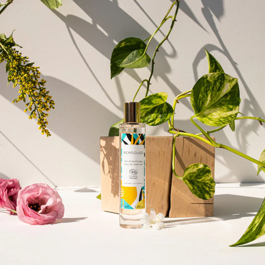 Eau de parfum bio, FLeur de Tiaré, Ylang, Berdoues