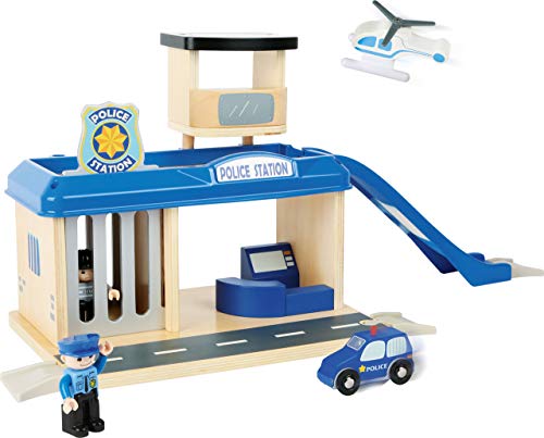 Poste de police en bois + accessoires – jeu d’imagination 3 ans+ | Legler